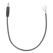 3.5mm Male Jack to Bare Wire Open End Replacement TRS 4 Pole Stereo Cable, 0.30m
