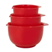 GLAD Mixing Bowls with Pour Spout, Set of 3 | Nesting Design Saves Space | No...