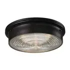 3-Light Oiled Bronze Ceiling Flush Mount