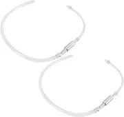 Alipis 2pcs Hydraulic Brake Bleeder Hose Kit with Check Valve for Efficient Motorcycle Brake Fluid Maintenance and Clutch System Repair