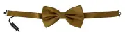 Dolce&Gabbana Men Yellow Bow Tie 100% Silk Solid Adjustable Papillon One Size