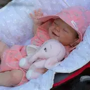 Handmade Rebirth Doll, Reborn Baby Dolls Full Silicone Vinyl, That Looks Real Sleeping Baby, 18 Inch/46cm Reborn Baby,Girl