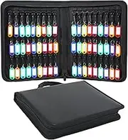 Opastry Zippered Key Case, Portable Key Organizer with Handle, Waterproof & Fireproof Key Binder with 54 Hooks and Tags, Key Box Organizer for Estate Sales, Hotel Executives, Landlord, Car Rental