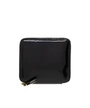 Comme des Garçons Wallet Patent Polka Dot Zipped Wallet One size Black