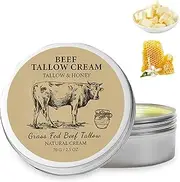 Beef Tallow for Skin, Beef Tallow Grass Finished Organic Tallow Face Moisturizer, Beef Tallow, Beef Tallow Balm Whipped Tallow Face Cream Moisturizer for Body Lotion(2.5OZ)