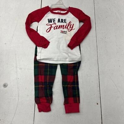 Children’s Place Plaid 2 Piece Christmas “22 PJ Set Unisex Kids Size 9-12M NEW