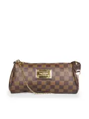 2010 Damier Ebene Eva Shoulder Bag