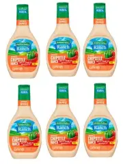 6 Pack Hidden Valley Gluten-Free Southwest Chipotle Ranch Dressing & Dips, 16 oz