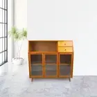 Kitchen Sideboard 3 Compartments 2 Shelve 2 Drawers Buffet Cabinet Sideboard