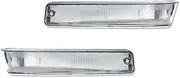 CLZCNQLX Front Turn Signal Light Cover Shells Compatible for Bronco 1978 1979 F-150 Trucks 1973 1974 1975 1976 1977 1978 1979(Clear Lens)