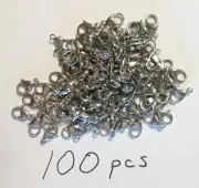 100 pcs Stainless Steel Lobster Clasp Hook Claw Clasp Findings 15mm