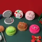 Compact Makeup Mirror Mini Cosmetic Plush Cartoon Pocket Makeup Mir_PR