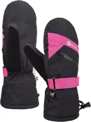 Women's Andorra Touchscreen Ski & Snowboarding Mitten Snow Pink Small Medium