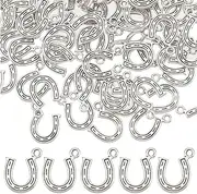 SUNNYCLUE 1 Box 100Pcs Cowboy Charms Horseshoe Charms Bulk Good Luck Charm Horse Charm War Horse Western Cowboy Charme for jewellery Making Charme DIY Earrings Bracelet Necklace Craft Spirit Gift