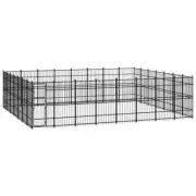 Dog Kennel Steel 51.61m² Large Outdoor Pet Cage Fence Run Pen House Enclosure