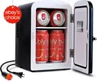 Retro 4L Mini Fridge Portable Cooler 6 Can Compact Skincare Makeup Travel