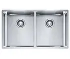 Franke BOW DOUBLE BOWL SINK 782x450mm Inset/Undermount/Flushmount, No Taphole
