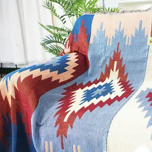 北歐民族風幾何圖案沙發巾全蓋布藝鋪沙發毯子保護沙發套防塵罩搭