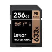 Lexar Professional 256GB SDXC 95MB/s SD Camera Memory TF Card 4K Video DSLR