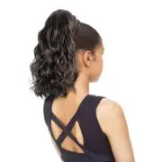 NEW BORN FREE SYNTHETIC DRAWSTRING PONYTAIL WAVY STYLE - 0386 MARIGOLD