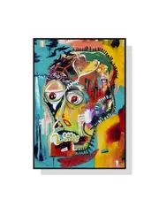 70cmx100cm Pop Art Head Black Frame Canvas Wall Art