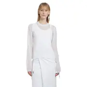 [ANN DEMEULEMEESTER] ANN DEMEULEMEESTER WOMAN WHITE T-SHIRTS & TANK TOPS White