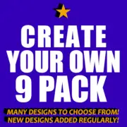 Nine 9 Pack of Pin-back Badge Buttons. 1.25 inch CHOOSE ANY FROM OUR LISTINGS