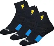 [BLITZSOX] Hi-Tech Performance Athletic Quarter Length Socks for Men Women (Tennis, Running, Fitness & Training), Pack of 3