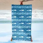 Cute Kids Beach Theme Whale Nautical Bath or Beach Towel