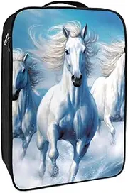 [YTYVAGT] Shoe Bags for Travel,Travel Shoe Bags for Packing,Shoe Travel Bag,Animals Horses Blue Pattern