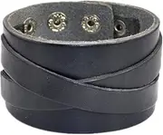[Original Tribe] Real Leather Cuff Women Leather Bangle Bracelet, Men Leather Cuff Bracelet, Wide Belt Bracelet SL2501, Leather
