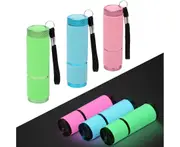 Knbhu Mini Portable Flashlight USB Rechargeable Penlight for Outdoor-Black