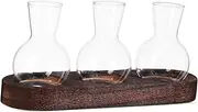 Alasum 1 Set Propagation Station Tabletop Glass Vase Clear Hydroponic Plant Containers with Base for Indoor Greenery Decor and Plant Growth Monitoring