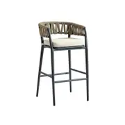 FurnitureOkay Vegas Rope Outdoor Bar Stool