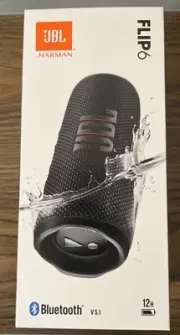 JBL Flip 6 Portable Waterproof Bluetooth Speaker - Black (JBLFLIP6BLKAM)