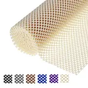 Shelf Liner Drawer Liner Non-Slip Mat Shelves Liners 12" X6.5’ Grid Beige