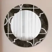 Printed Frame Wall Mirror with Glass Frame Ready to Hang antique tiles