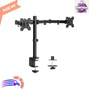 Dual Monitor Desk Mount, Adjustable Stand for 13-30 Inch Screens, VESA