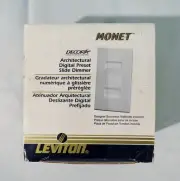 NEW LEVITON Ivory Monet Slide Light Dimmer Switch 1000W Incandescent MNI10-1LI