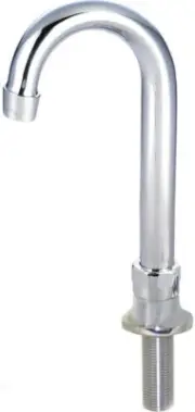 Faucet, Deck Mount Spout Base, 8" Gooseneck Swivel Spout