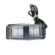 Front Grill Light LED Marker Lamp for Man Truck Lorry Front Double Burner Indicator Lights B BlackTransparent