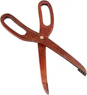 KICHOUSE Kitchen Scald Wooden Food Tongs Creative Scissor Type Clip for Serving Pastries Bread and Desserts Lightweight and Sturdy Kitchen Serving Tool for Home and Parties