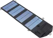 Portable Solar Panel Monocrystalline USB Charger for Camping Emergency Use Foldable Design with Storage Pouch Durable and Lightweight for Outdoor Activities
