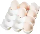 12-Cup Ceramic Egg Tray Holder for Kitchen Countertop Storage and Display