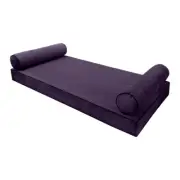 SLIPCOVER ONLY V5 Velvet Indoor Daybed Mattress Pillow Contrast Trim Full AD339