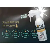 在飛比找蝦皮購物優惠-【黃金盾】除菸淨味抗菌噴劑200ml