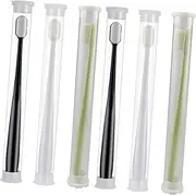 BUTIFULSIC 6pcs Ultra Fine Micro Nano Toothbrush for Sensitive Gums Oral Cleaning with Comfortable Grip Wavy Design for Plaque Removal Lightweight Portable for Home Travel