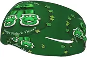 [CADREWY] Happy St. Patrick's Day Print Stylish Sports Sweatband Stretchy Breathable and Moisture Wicking Headband for Gym