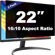 [2 Pack] 22 Inch Computer Privacy Screen Shield for 16:10 Widescreen Desktop Monitor - Anti-Glare Blue Light Privacy Filters and Anti Spy Privacy Screen Protector Film
