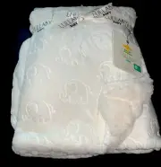 New! Unisex Baby Off-White SHERPA "Elephant" BLANKET sz 30" x 40" NWT